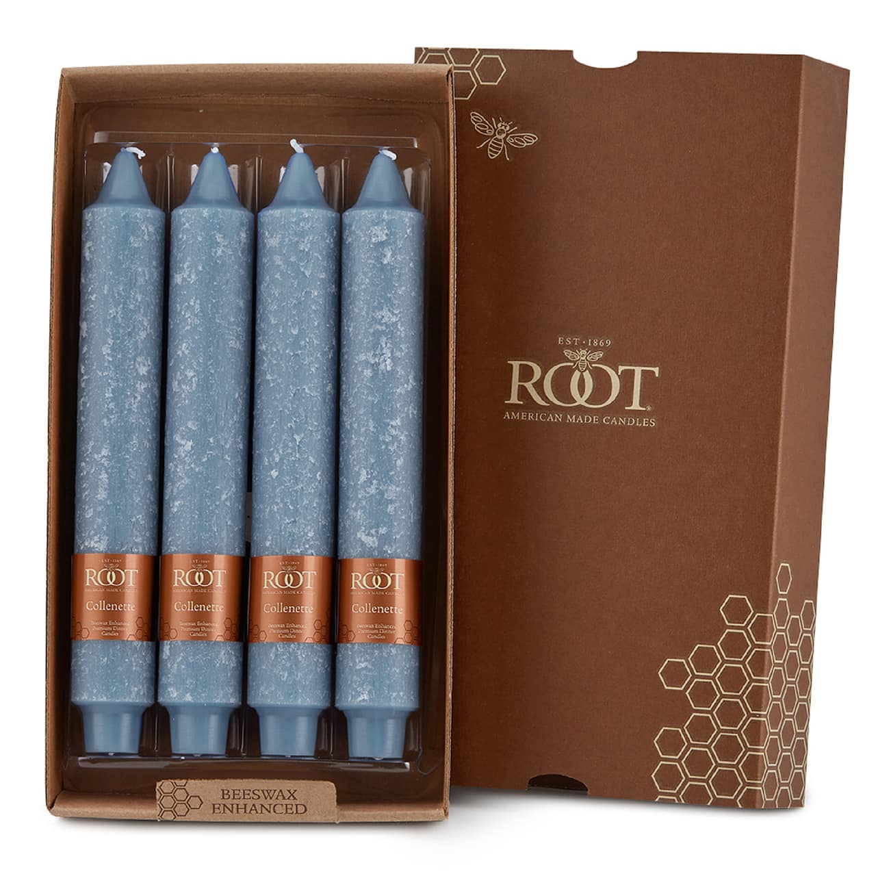 Root Candles 9" Unscented Timberline™ Collenette Taper Candles, 4ct.